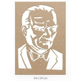 DS055 Atatürk Silüeti Dekoratif Duvar Süsü Ahşap Boyanabilir Obje